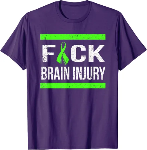 Vista 73 de Apoyo Daño cerebral Concienciación T Shirt, mujer L, Asphalt Negro