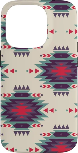Vista 17 de Funda única con diseño azteca navajo rojo turquesa occidental para iPhone 17