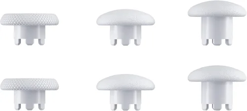 Vista 4 de eXtremeRate Robot White - Palancas de repuesto intercambiables para controlador de borde PS5, tapas de joystick analógico intercambiables