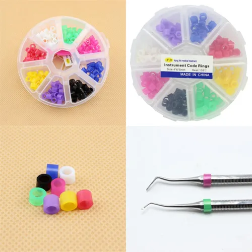 Vista 6 de Healifty 320 anillos de código de silicona, marcadores codificados por colores para identificación segura de instrumentos, 4.13 x 4.13 x 1.96