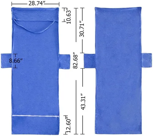 Vista 4 de Funda Vocool para silla de piscina, toalla de playa, bolsillo elástico ajustable, no se desliza Azul