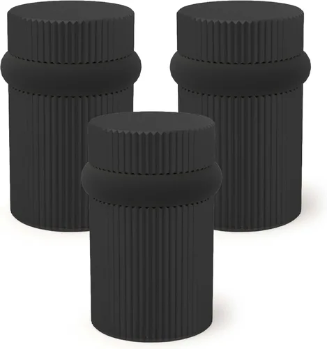 Vista 38 de Mega Handles Tope de Puerta de Piso, Tope Negro de Instalación Rápida Protector de Pared, Protectores de Pared contra Pomos de Puerta, Tope