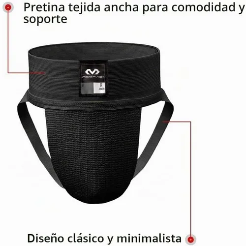 Vista 2 de Mcdavid Athletic Jock Strap Adult Men's, Baseball Protection & More Sports, Black & White Negro