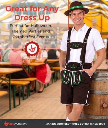 Vista 6 de fun shack Lederhosen Hombres, Traje Bávaro, Trajes de Oktoberfest Hombres