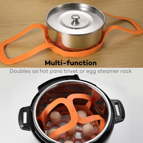 Vista 5 de SiCheer Eslinga de silicona para olla a presión, compatible con olla instantánea de 3 cuartos de galón, compatible con otras marcas de cocinas