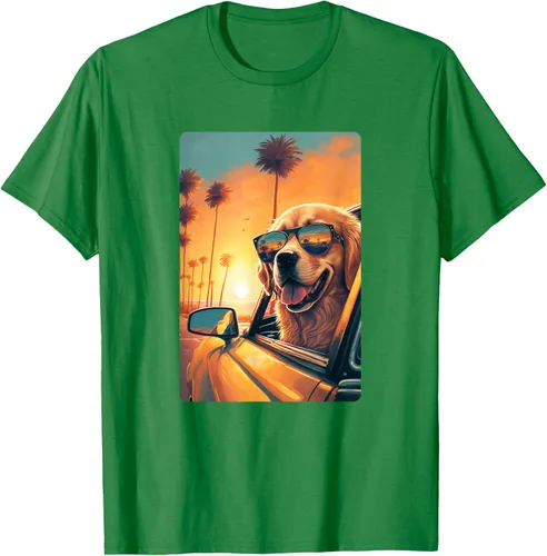 Vista 5 de Golden Retriever - Camiseta divertida de Golden Retriever con lentes, Negro