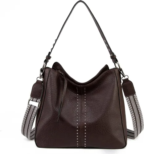 Vista 13 de Montana West - Bolsas hobo medianas para mujer, con asa superior, bandolera, bolso cruzado, bolsa de mano tipo cubo