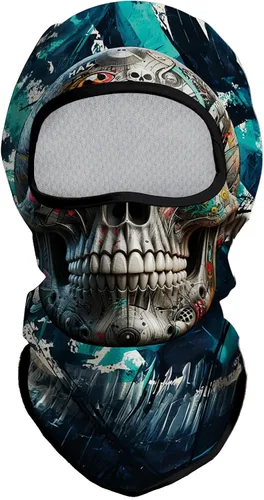 Vista 20 de Obacle Máscara Facial Pasamontañas para Hombres y Mujeres Ligera para Esquí, Caza, Ciclismo, Pesca Bear Cara Abierta Marrón