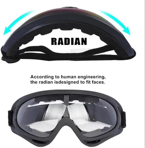 Vista 3 de LJDJ Gafas de motocicleta, paquete de 2 unidades, para motocross, ATV, motocross, senderismo, protección con 2 unidades de máscara bandana