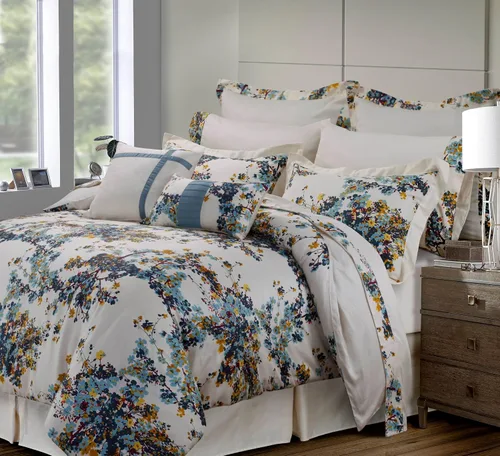 Vista 9 de Tribeca Living Juego de cama de 12 piezas en una bolsa, 100% algodón, incluye edredón de gran tamaño, dos fundas, cojines decorativos, sábanas