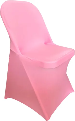 Vista 10 de Funda plegable de elastano para sillas, protectores elásticos para sillas para eventos de bodas y fiestas (1, blanco)
