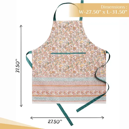 Vista 1265 de Maison d' Hermine Delantales para mujer con bolsillo, 100% algodón (27.50 x 31.50 pulgadas)