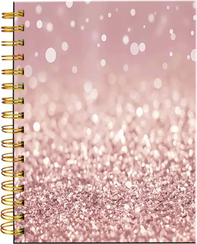 Vista 11 de Cuaderno de espiral iampanda, encuadernación fuerte de doble alambre con papel premium para mujeres y niñas, lindo cuaderno/diario de 60 hojas A5