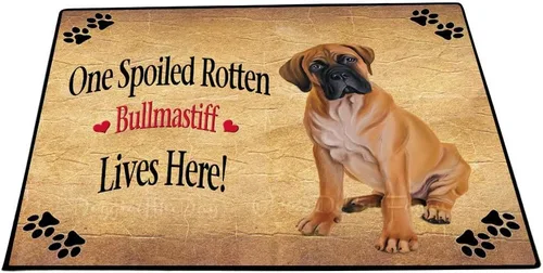 Vista 15 de Doggie of the Day Bullmastiff Dogs Floor Mat - 4th of July Independence Day - Best Dog Doormat - Protector Decor - Unique Portrait Art - Premium