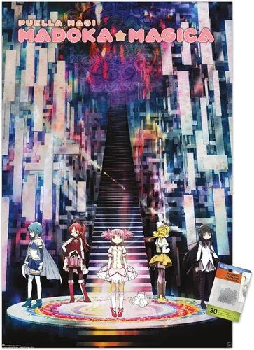 Vista 8 de Trends International Puella Magi Madoka Magica - Póster de pared, 14.72 x 22.37 pulgadas, paquete de póster premium y alfiler