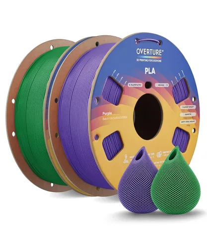 Vista 47 de OVERTURE Paquete de 10 filamentos PLA de 0.069 lbs (0.069 in), filamento de impresora 3D de herido ordenado, paquete de 10 bobinas de 2.2 libras