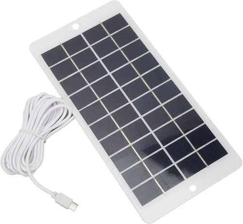 Vista 9 de Panel solar, 10W 5V Panel Solar Tipo C Salida Panel de Carga Solar Portátil para Teléfono de Carga de Monitoreo de Seguridad