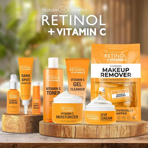 Vista 7 de LIVAURA Retinol + Vitamin C - Suero facial antienvejecimiento, unifica el tono de la piel, disminuye las líneas finas y arrugas, daños solares