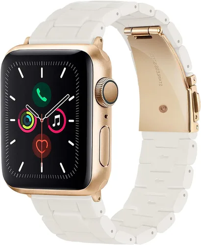 Vista 8 de HOPO Compatible With Apple Watch Band Thin Lightweight Resin Strap Bracelet Fashion Wristband Replacement For iWatch Bands Series Ultra 11 10 9 8 7