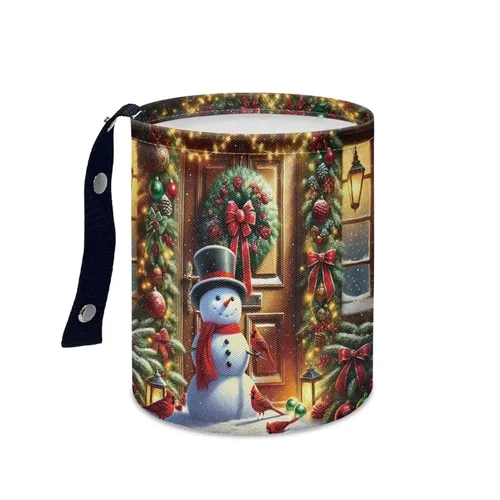 Vista 28 de American Flag Foldable Car Trash Can Small Hanging Car Garbage Can Car Trash Bag Wastebasket Garbage Storage Organizer Trash Bin