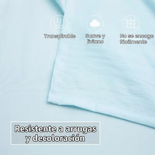 Vista 3 de FLXXIE Juego de ropa de cama de microfibra de 4 piezas, color aguamarina Aqua