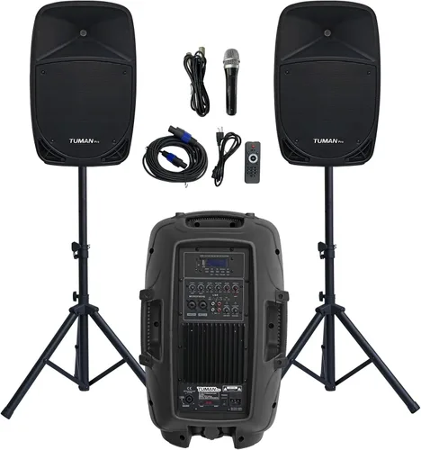 Vista 8 de Sistema de altavoces PA de alta potencia de 10 pulgadas y 1200 W