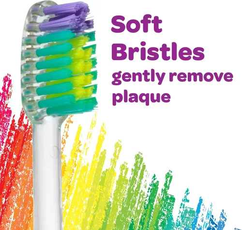 Vista 5 de GUM Crayola Cepillo de dientes con temporizador manual para niños, cerdas suaves con base de ventosa, para niños y bebés, 1 unidad (edades 3+)