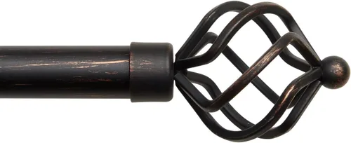 Vista 11 de Exclusive Home Torch - Barra de cortina de 1 pulgada y juego de remates a juego, plata mate, ajustable de 36 a 72 pulgadas