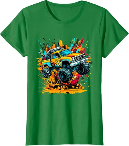 Vista 45 de Monster Trucks Are My Jam - Camiseta Monster Truck, Negro