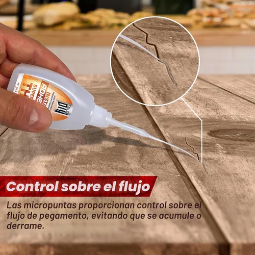 Vista 5 de 1.76 oz superpegamento fino a base de cianoacrilato para carpintería, maquetas de autos, maquetas de aviones y proyectos de madera, secado rápido