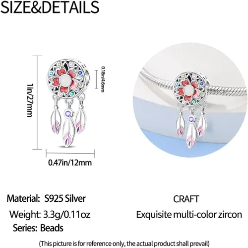 Vista 159 de LNQOBU Happy Life - Colgante para pulseras de abalorios, plata de ley 925 para mujer (con un espaciador de cuentas)