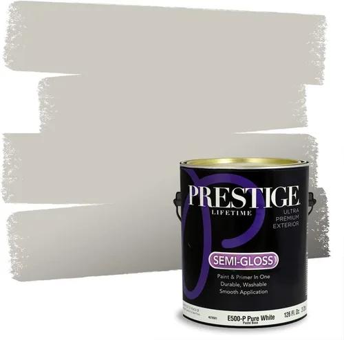 Vista 117 de PRESTIGE Pinturas Pintura Exterior e Imprimación en Uno, 1 Galón, Mate, Combinación Comparable de Sherwin Williams* Black Magic* SW6991-PCM