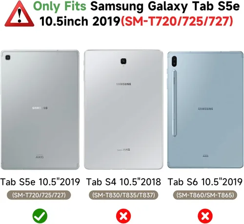 Vista 2 de Funda protectora ligera a prueba de golpes con mango convertible para niños y niñas, para Samsung Galaxy Tab S5e de 10.5 pulgadas lanzada en 2019