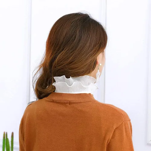 Vista 7 de Elegtiskas Cuello falso, desmontable, cuello de Dickey, media camisa, cuello falso, para mujer