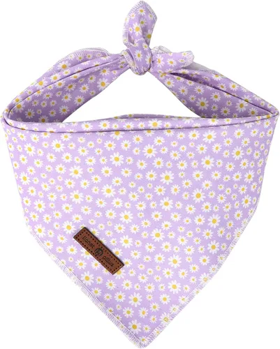 Vista 24 de Lionet Paws Bandana para Perro de Algodón Lavable Pañuelo Bufanda Bandana Triangular para Perros Pequeños Medianos y Grandes Cuadrícula Negra