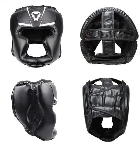Vista 2 de Casco de boxeo para niños y adultos: casco de kickboxing MMA con malla, casco para combatir karate taekwondo artes marciales