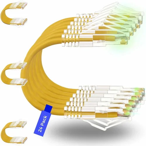 Vista 13 de Rapink Patch Cables Cat6/ Cat6a - Cable de conexión Ethernet Cat6 / Cat6a, compatible con 10G, cable de conexión Cat 6 sin enganches para panel