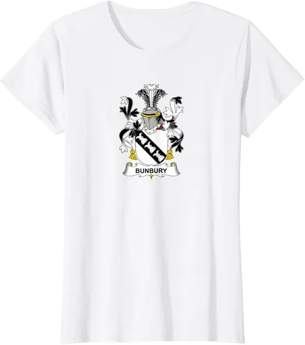 Vista 10 de Bunbury Coat of Arms - Camiseta con escudo familiar Negro