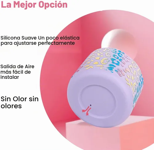 Vista 4 de WK IEASON 2 fundas de silicona para botella de agua Owala, base protectora para botella de agua Owala FreeSip Twist y Flip Flask accesorios