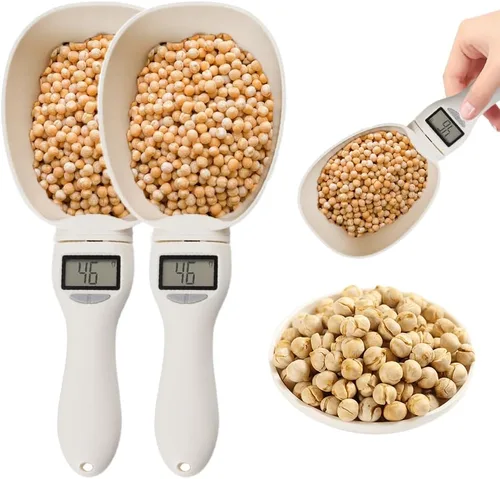 Vista 7 de Cuchara medidora digital, báscula de medición digital de alimentos de 28.22 oz/0.00 oz de alta precisión con pantalla LCD, cuchara de pesaje