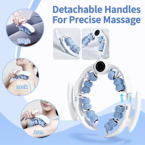 Vista 4 de Rodillo de masaje contra la celulitis para piernas, herramienta de masaje anticelulitis para piernas, muslos, brazos con asas desmontables
