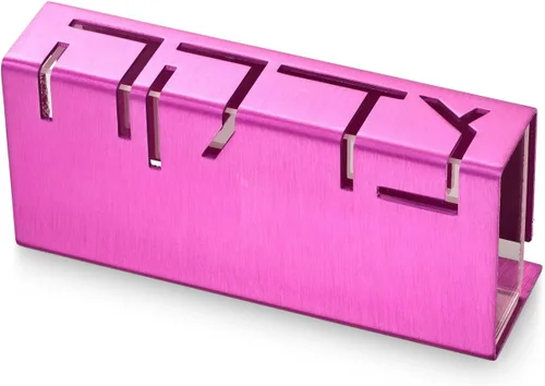 Vista 9 de Caja de aluminio contemporánea Tzedakah Caja de caridad judía (azul)