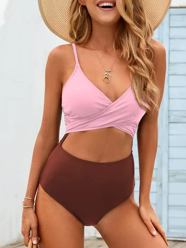 Vista 5 de MOLYBELL Traje de baño de una pieza para mujer con cintura alta, control de abdomen