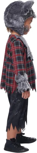 Vista 3 de Disfraz de cachorro de hombre lobo para niño, Multicolor