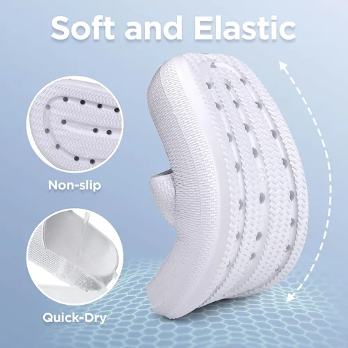 Vista 4 de WYSBAOSHU Sandalias deslizantes para niños y niñas, cómodas, antideslizantes, suela gruesa, para verano, ducha, piscina, playa, agua