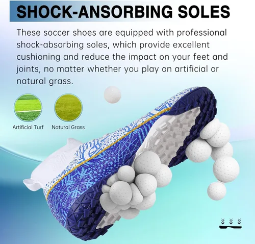 Vista 3 de Soccer Cleats Mens Women Soccer Shoes Youth Football Cleats for Big Boy AG TF