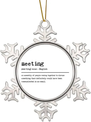 Vista 15 de Como se discutió Definición Diccionario Palabra Significado Cita Metal Copo de Nieve Adorno de Navidad para Árbol de Navidad Colgante Bola Invierno