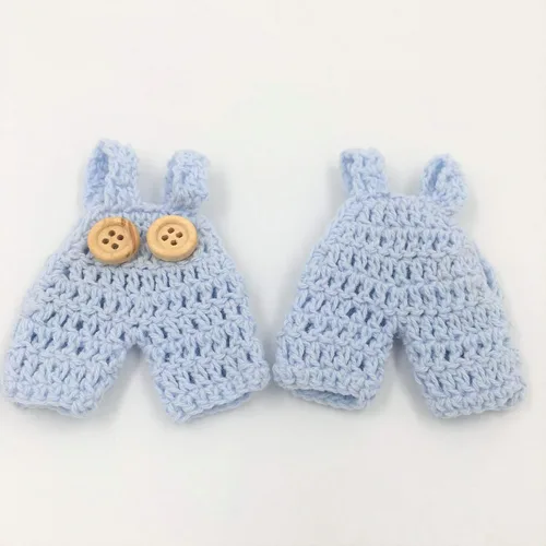 Vista 2 de 10 piezas mini ganchillo de punto general Jumper Favores Baby Shower Bautismo Bautizo Party Favores (azul)