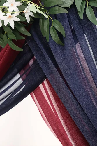 Vista 5 de 2 paneles de cortinas de arco de boda de 20 pies sin arrugas, tela drapeada, ligeramente brillante para decoración de ceremonia de boda, recepción
