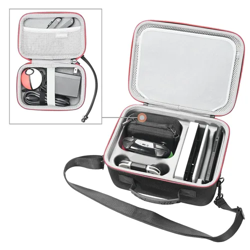 Vista 2 de RLSOCO Carrying Case for Nintendo Switch & Switch OLED-Fit Extra Switch Pro Controller & Poke Ball Plus
